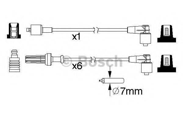 BOSCH B 219 Комплект дротів запалювання