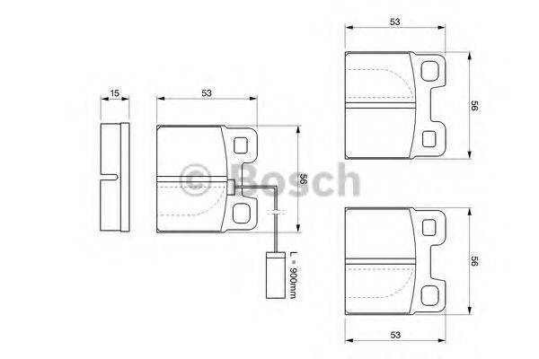 BOSCH 20 387 Комплект гальмівних колодок, дискове гальмо
