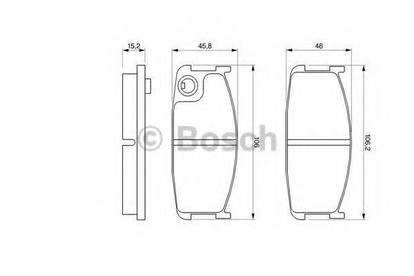 BOSCH 20 695 Комплект гальмівних колодок, дискове гальмо