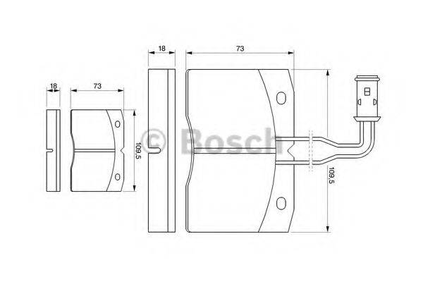 BOSCH 21 188 Комплект гальмівних колодок, дискове гальмо