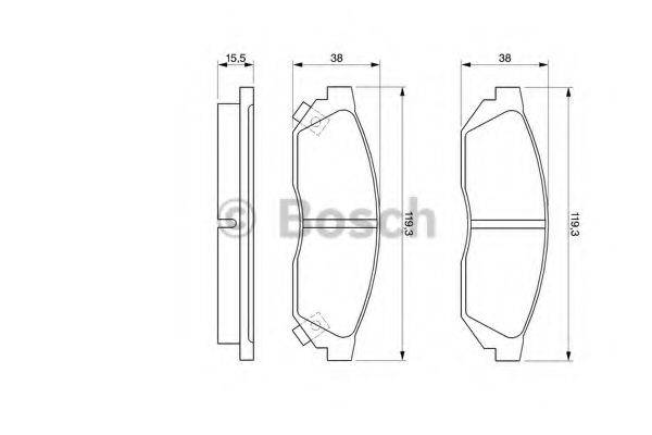 BOSCH 21 111 Комплект гальмівних колодок, дискове гальмо