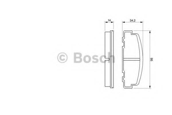 BOSCH 21 244 Комплект гальмівних колодок, дискове гальмо