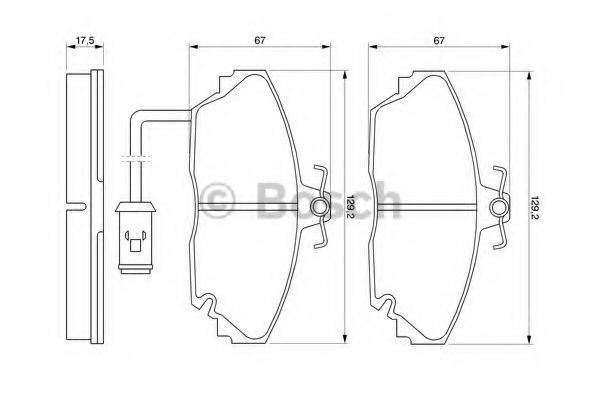 BOSCH 21 246 Комплект гальмівних колодок, дискове гальмо
