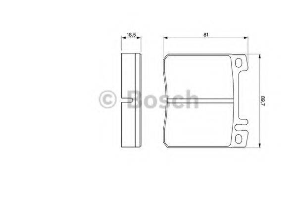 BOSCH 21 304 Комплект гальмівних колодок, дискове гальмо