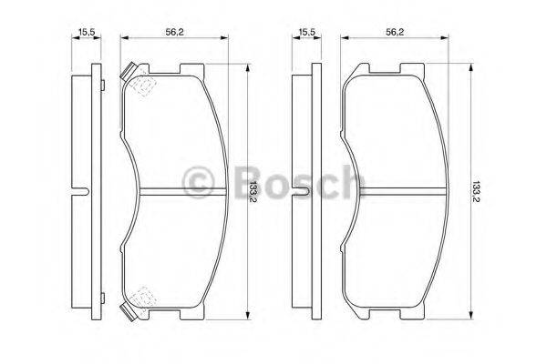 BOSCH 21 379 Комплект гальмівних колодок, дискове гальмо