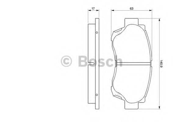 BOSCH 21 791 Комплект гальмівних колодок, дискове гальмо
