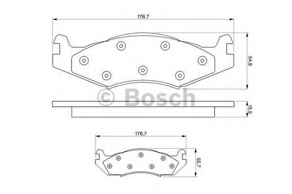 BOSCH 21 820 Комплект гальмівних колодок, дискове гальмо
