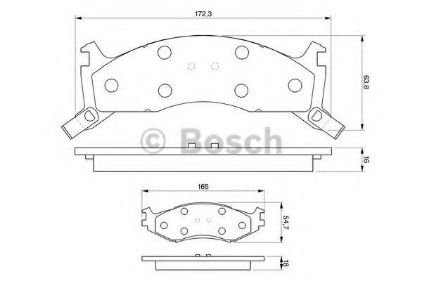 BOSCH 21 812 Комплект гальмівних колодок, дискове гальмо