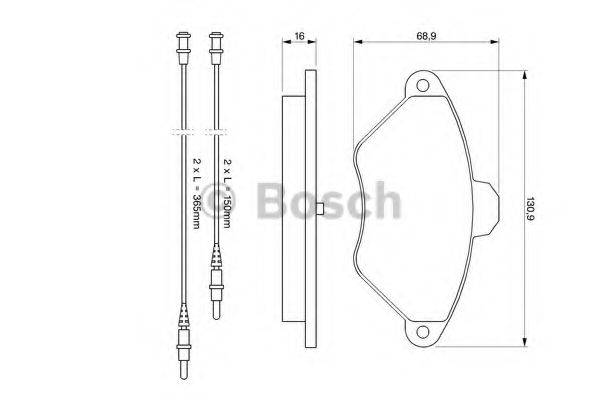 BOSCH 21632 Комплект гальмівних колодок, дискове гальмо