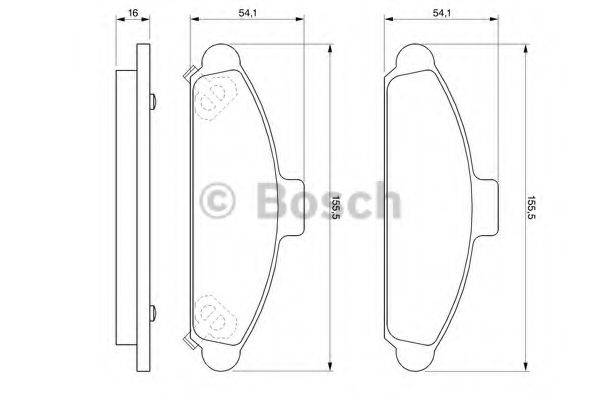 BOSCH 21 529 Комплект гальмівних колодок, дискове гальмо