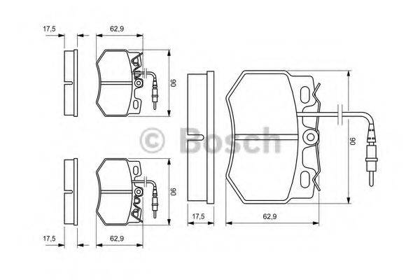 BOSCH 21 614 Комплект гальмівних колодок, дискове гальмо