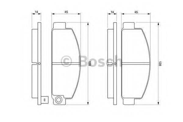BOSCH 20 539 Комплект гальмівних колодок, дискове гальмо