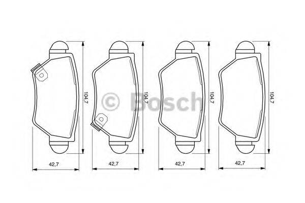 BOSCH 23 258 Комплект гальмівних колодок, дискове гальмо