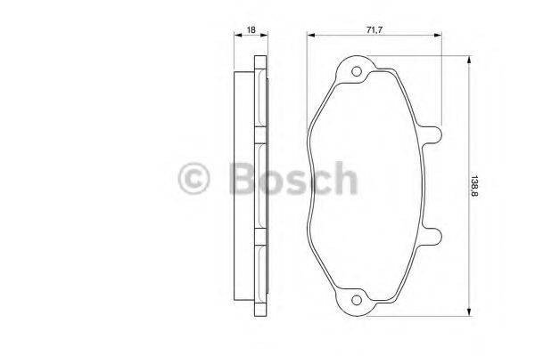 BOSCH 21 469 Комплект гальмівних колодок, дискове гальмо
