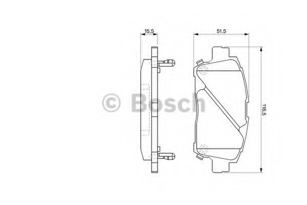 BOSCH 23 510 Комплект гальмівних колодок, дискове гальмо