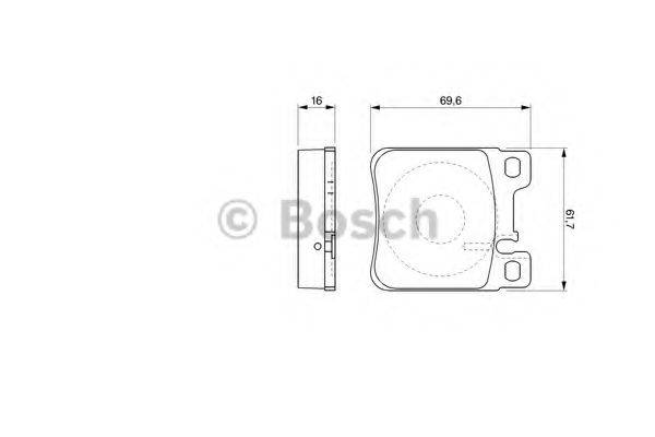 BOSCH 21 305 Комплект гальмівних колодок, дискове гальмо
