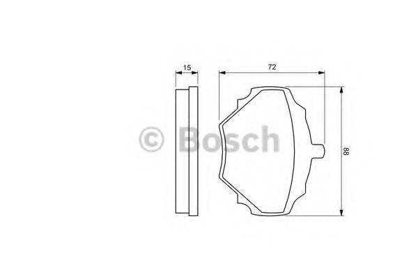 BOSCH 21 238 Комплект гальмівних колодок, дискове гальмо