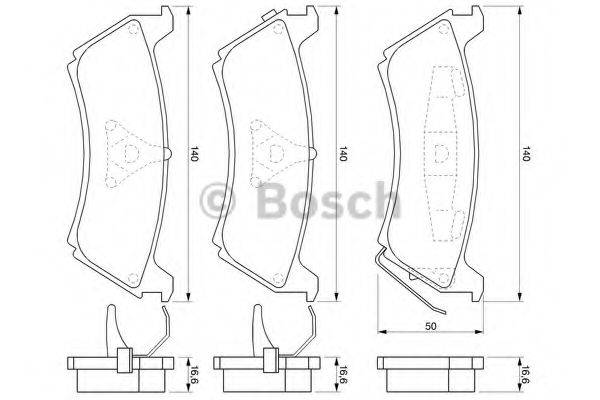 BOSCH 23189 Комплект гальмівних колодок, дискове гальмо