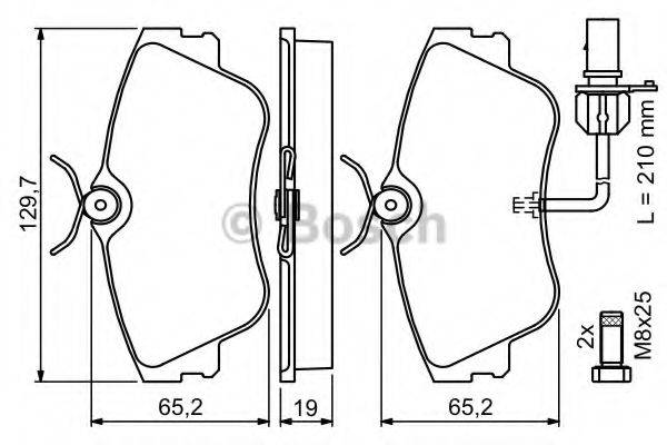 BOSCH 21479 Комплект гальмівних колодок, дискове гальмо
