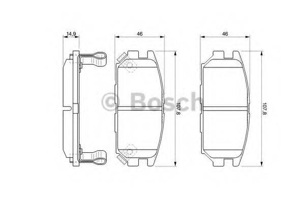 BOSCH 23 373 Комплект гальмівних колодок, дискове гальмо