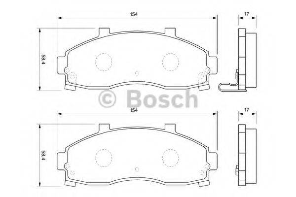 BOSCH 23 484 Комплект гальмівних колодок, дискове гальмо