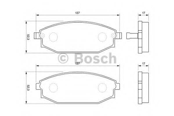 BOSCH 23 518 Комплект гальмівних колодок, дискове гальмо