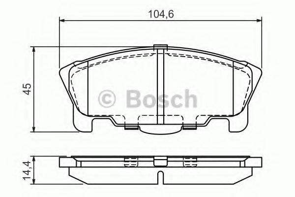 BOSCH 23783 Комплект гальмівних колодок, дискове гальмо