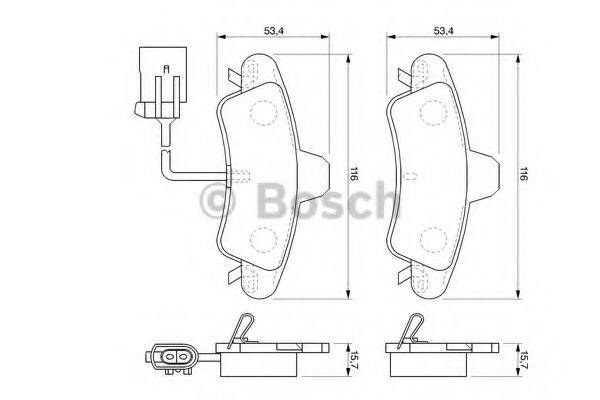 FORD XS7Z2 200BA Комплект гальмівних колодок, дискове гальмо