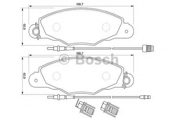 BOSCH 21 988 Комплект гальмівних колодок, дискове гальмо