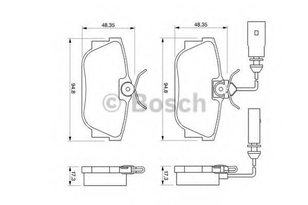 BOSCH 23 224 Комплект гальмівних колодок, дискове гальмо