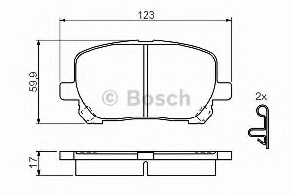 BOSCH 23 836 Комплект гальмівних колодок, дискове гальмо
