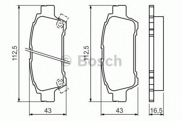 BOSCH 23646 Комплект гальмівних колодок, дискове гальмо