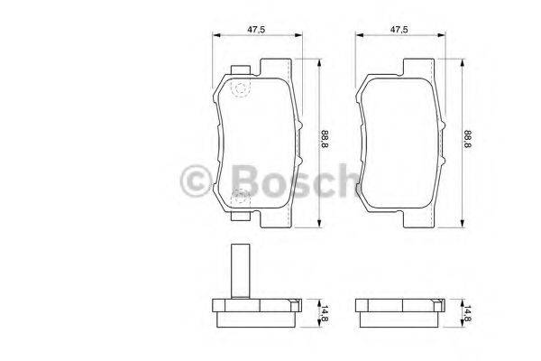 BOSCH 23 652 Комплект гальмівних колодок, дискове гальмо