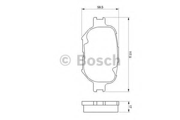 BOSCH 23864 Комплект гальмівних колодок, дискове гальмо