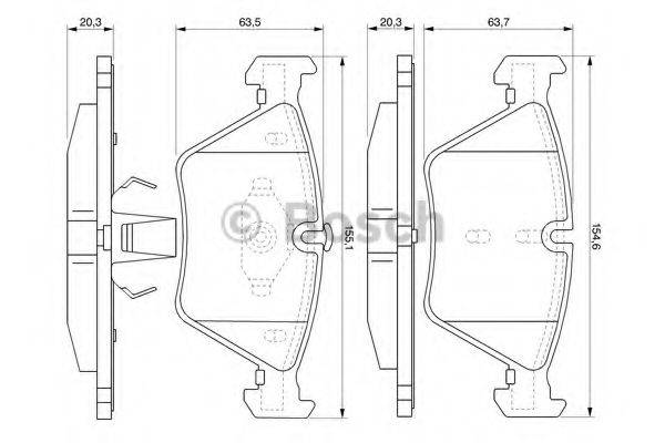 BOSCH 23 794 Комплект гальмівних колодок, дискове гальмо