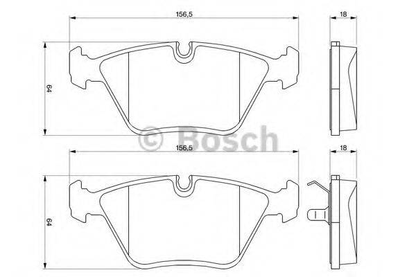 BOSCH 20 968 Комплект гальмівних колодок, дискове гальмо