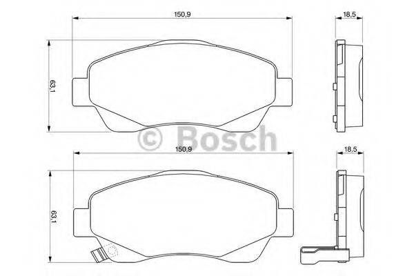 BOSCH 23 768 Комплект гальмівних колодок, дискове гальмо