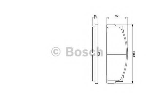 BOSCH 20 074 Комплект гальмівних колодок, дискове гальмо