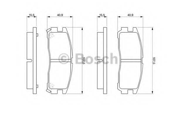 BOSCH 21 708 Комплект гальмівних колодок, дискове гальмо