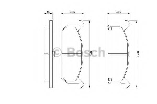 BOSCH 21 252 Комплект гальмівних колодок, дискове гальмо