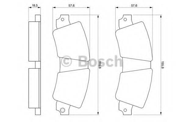 BOSCH 20 442 Комплект гальмівних колодок, дискове гальмо