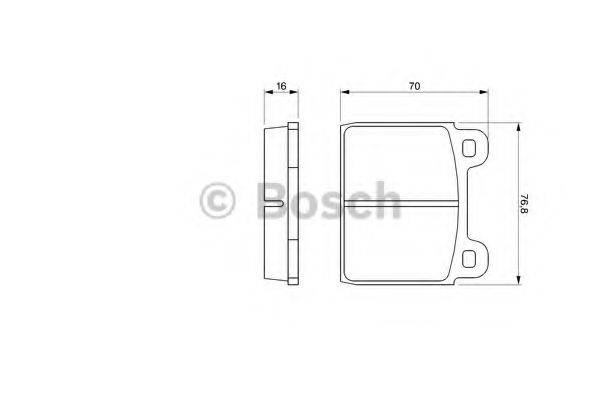 BOSCH 20 468 Комплект гальмівних колодок, дискове гальмо