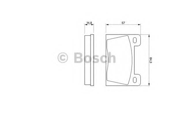 BOSCH 20 561 Комплект гальмівних колодок, дискове гальмо