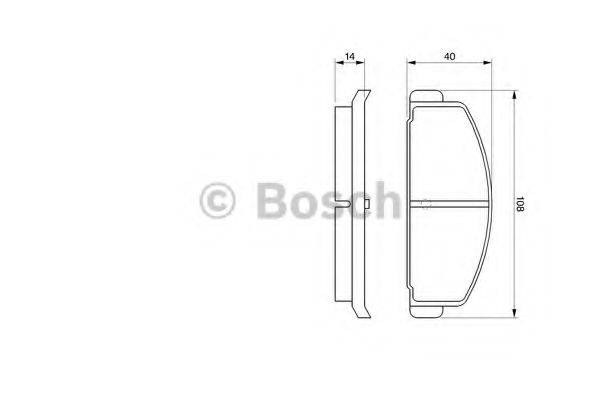 BOSCH 20 593 Комплект гальмівних колодок, дискове гальмо
