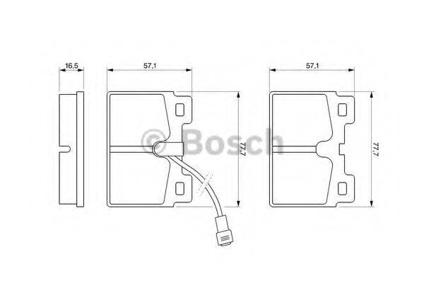 BOSCH 20 845 Комплект гальмівних колодок, дискове гальмо