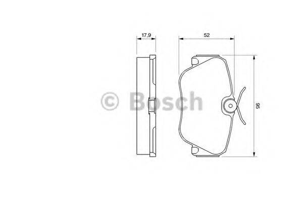 BOSCH 20 890 Комплект гальмівних колодок, дискове гальмо