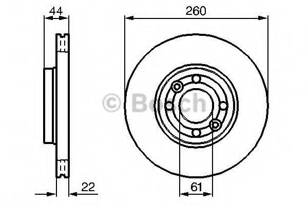 BOSCH BD1017 гальмівний диск