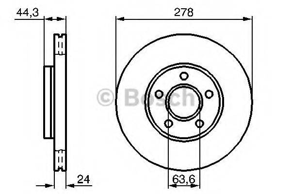 BOSCH BD1042 гальмівний диск