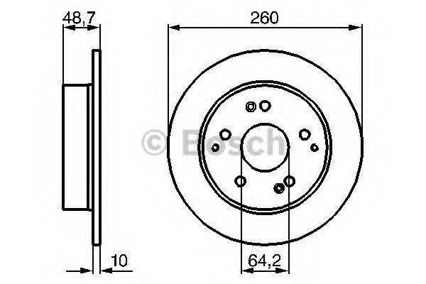 BOSCH BD1092 гальмівний диск