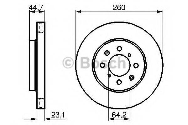 BOSCH BD1093 гальмівний диск